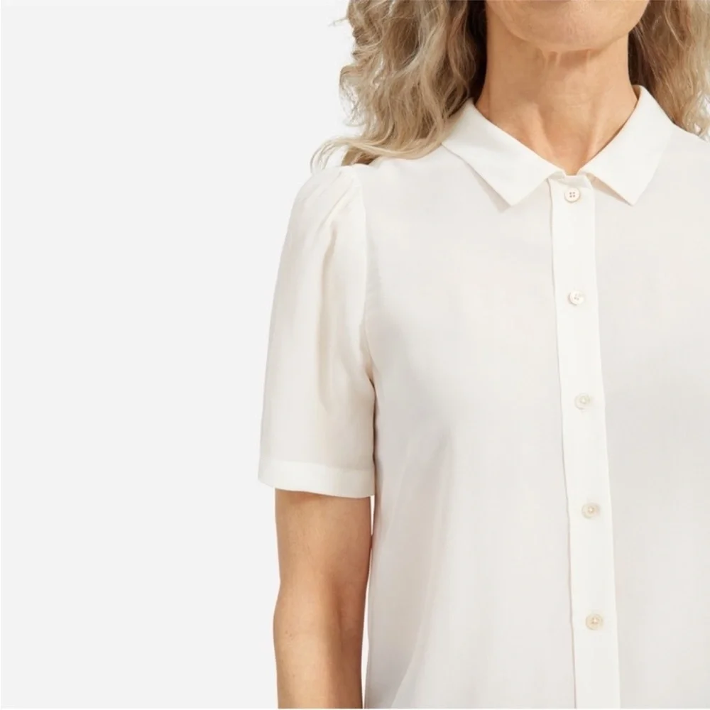 Everlane The Clean Silk Puff Sleeve - Picture 1 of 5